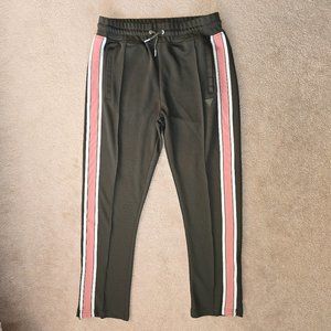 Guess Active Matthew Trackpants - Green with Pink Stripe